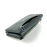 Шкіряний жіночий гаманець-клатч Karya 1201-030 зелений, фото 5