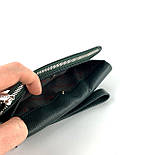 Шкіряний жіночий гаманець-клатч Karya 1201-030 зелений, фото 4