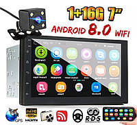 Podofo 7" 2DIN Магнитола Android 11 /GPS /WIFI /Bluetooth / +камера заднего вида 7089