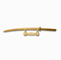 Набор меч самурая японский деревянный "Катана" 83 см на деревянной подставке