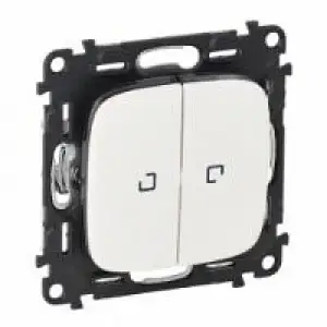 Перемикач Legrand Valena ALLURE 2 кл Phantom White з підсвіткою, 10АХ 250В