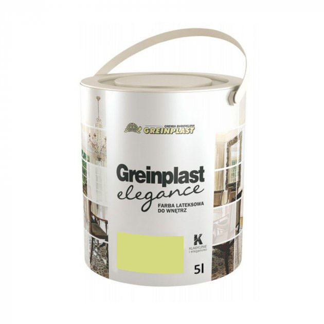 Латексна фарба внутрішня Greinplast Elegance FWK38 лимонна трава 5 л.