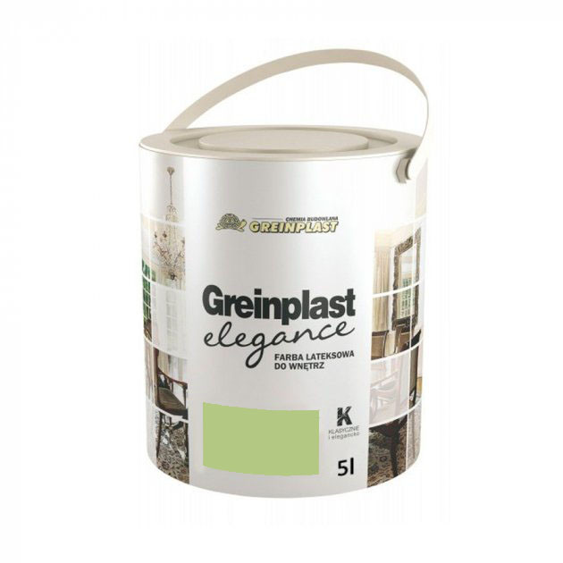 Латексна фарба внутрішня Greinplast Elegance FWK40 зелена хміль 5 л.