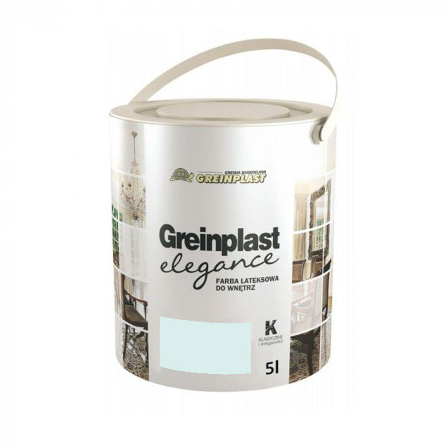 Латексна фарба внутрішня Greinplast Elegance FWK43 прозорий аквамарин 5 л.