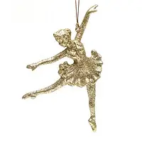 Новорічна підвіска Балерина золото