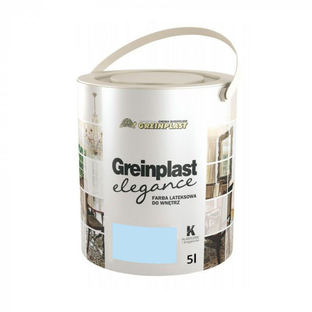 Латексна фарба внутрішня Greinplast Elegance FWK44 синій Марії-Антуанетти 5 л.