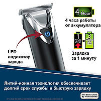 Тример для окантовки і стрижки бороди Wahl Stainless Steel Advance, титановий (9864-600T), фото 4