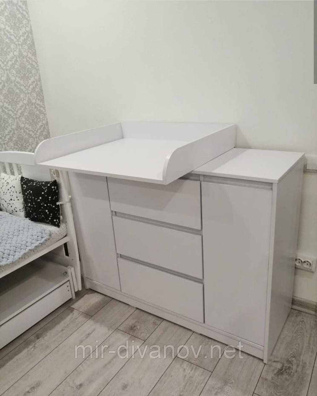 Комод сповивальний (пеленатор) Ф3+2д білий