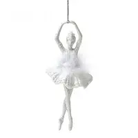 Новорічна підвіска Балерина біла