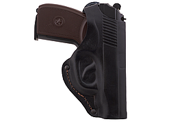 Кобура поясна ПМ формована, шкіра, чорна