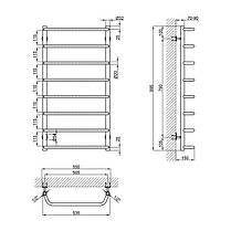 Сушарка для рушників водяна Lidz Standard (CRM) D32/20х1/2" 500x1000 P8, фото 2