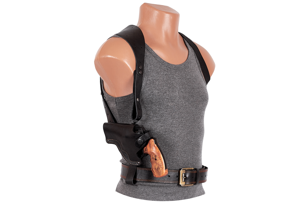 Кобура Револьвера 3 Лівша оперативна + поясна не формована (шкіра, чорна)