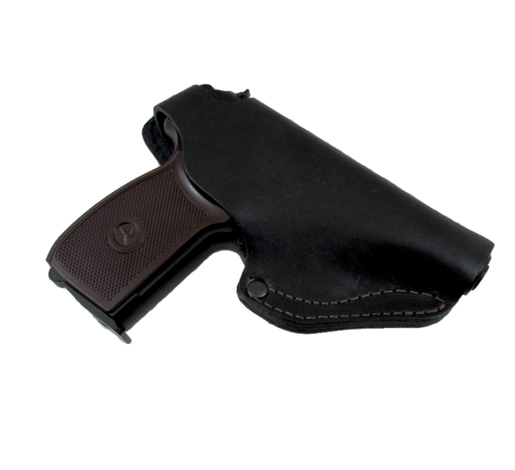 Кобура ПМ поясна не формована (шкіра, чорна), фото 1