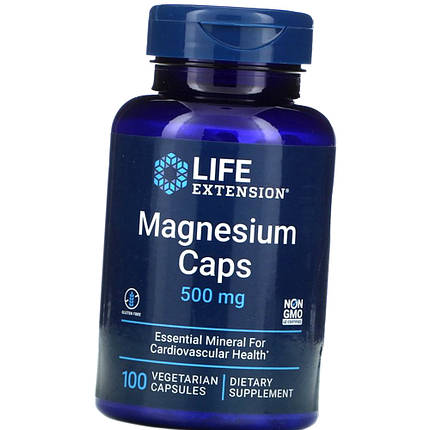 Магній Life Extension Magnesium Caps 500 mg 100 veg caps, фото 3