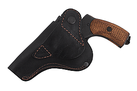 Кобура поясна Скат, Наган не формована (шкіра, чорна)
