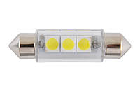 Светодиод Winso SV8.5 T11x39 12V 3LEDS  SMD 5050 WHITE 127470 (10шт)