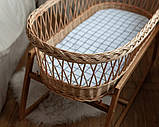Плетена колиска з натуральної лози, фото 2