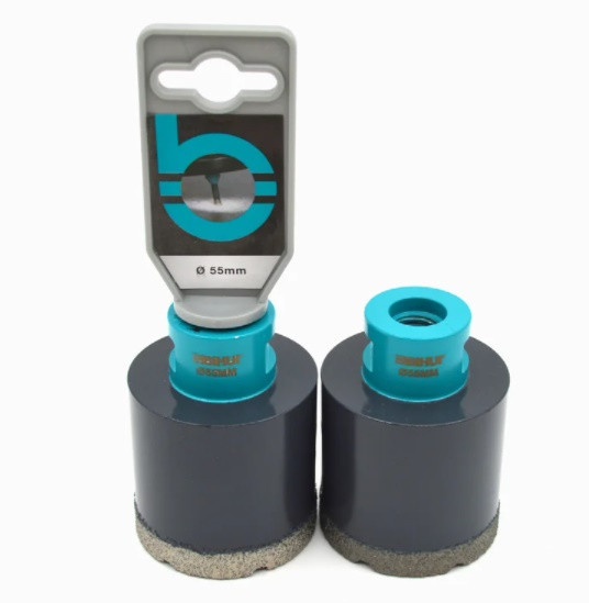 💎Алмазна коронка BIHUI TURBO ∅55 для сухого свердління М14 для УШМ, фото 1