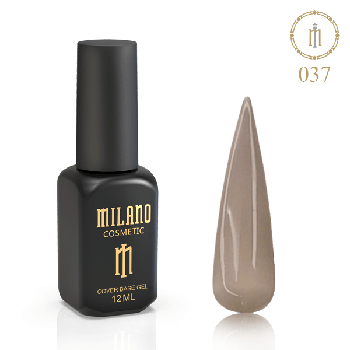 Кольорова база для манікюру нігтів глянсова Milano 12 мл No 37