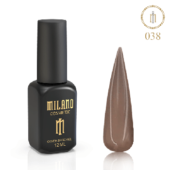 Кольорова база для манікюру нігтів глянсова Milano 12 мл No 38