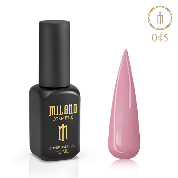 Кольорова база для манікюру нігтів глянсова Milano 12 мл No 45, фото 1