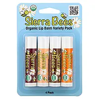 Органические бальзамы для губ Sierra Bees Organic Lip Balms Variety Pack и Pomegranate (iHerb)