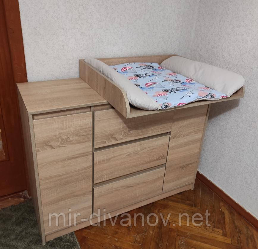 Комод пеленальний( пеленатор) Ф3+2д дуб сонома
