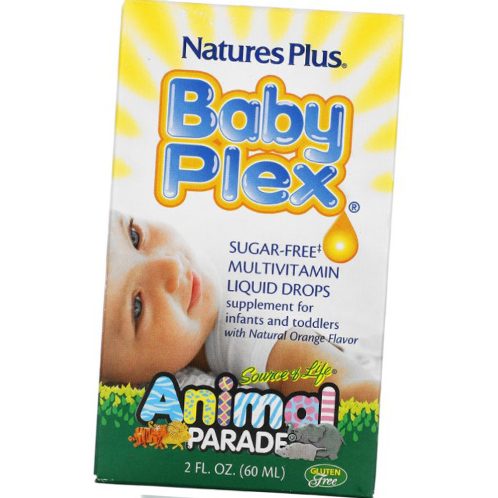 Вітаміни для немовлят і дітей Natures Plus Animal Parade Baby Plex 60 ml orange