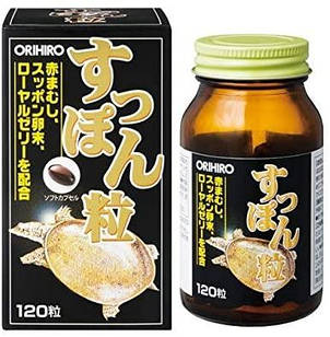 Orihiro Супон черепаха з м'яким панциром, екстракт червоної гадюки, маточне молочко, 120 капсул на 20-40 днів