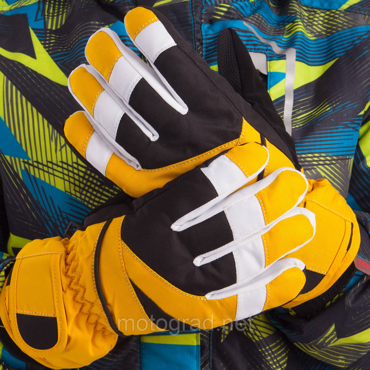 Зимові дитячі рукавички Yellow 6-9 років, фото 1