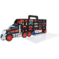 Игровой детский набор Dickie Toys «Трейлер перевозчик авто» 62 см, 7 машинок (3749023)