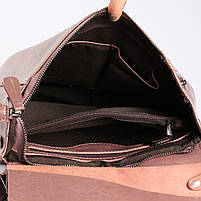 Жіночий шкіряний рюкзак з натуральної шкіри рожево-ліловий Tiding Bag - 9436, фото 10