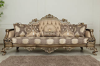 Комплект диван + 2 крісла, бароко, елітний дизайн, дерево, Елен, фото 3