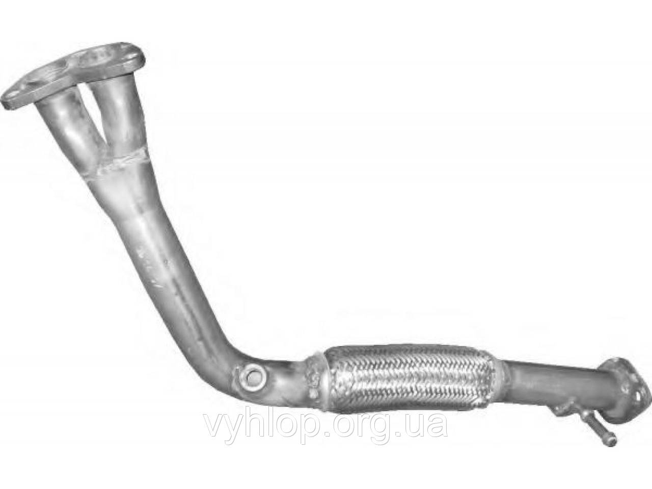 Труба приймальна Мітсубісі Паджеро (Mitsubishi Pajero) (14.07) 1.8/2.0 99-07 Polmostrow алюминизированный