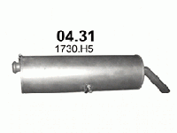 Глушитель Ситроен С4/Пежо 307 (Citroen C4/Peugeot 307) 1.4 03-10 (04.31) Polmostrow