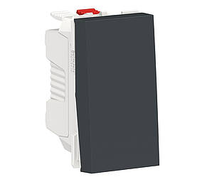 Unica New вимикач 1-клавішний схема 1, 10А, 1 модуль антрацит Schneider Electric, NU310154