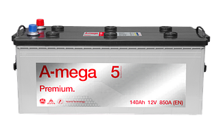 Аккумулятор A-mega Premium (M5) 6СТ-140-А3 Flat (3;4)