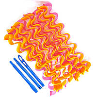 Бигуди Magic Curler "Волна" длина 65 см, набор 18 шт., оранжево-розовые.