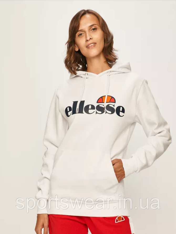 Кенгурушка Ellesse жіноча Sweatshirt Світшот з капюшоном Елліс демісезонна Худі з принтом Еліс Кенгуру котон