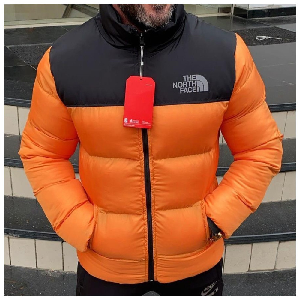 Мужская Зимняя Куртка The North Face 700 Утепленная Оранжевая Куртка Зе ...