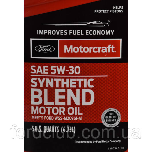 Ford Motorcraft Synthetic Blend 5W-30 4,73 л (для 2,0/ 2,3 Ecoboost) - фото 3 - id-p1543112537