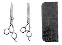 Парикмахерские ножницы для стрижки комплект 6 дюймов полуэргономичный дизайн Univinlion UL6615AS