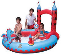 Дитячий надувний басейн "Замок Дракона" Bestway 53037 (221х193х150 см) фонтан