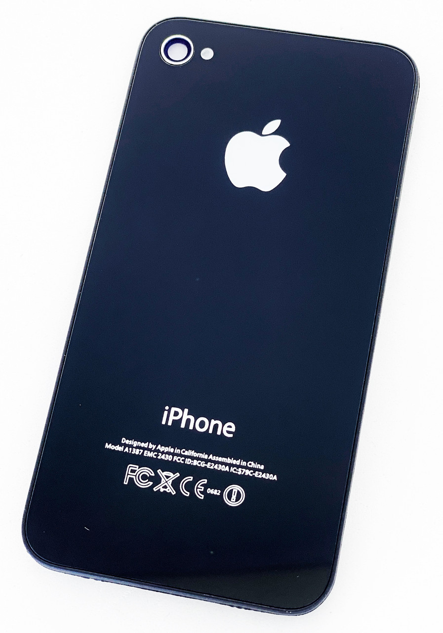 Задняя крышка для iPhone 4S, цвет черный, высокого качества - фото 1 - id-p853383965