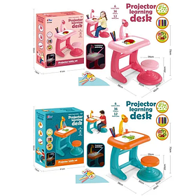 Дитячий проектор для малювання 6788-6888 зі світловими ефектами, столик, 2 кольори, в коробці