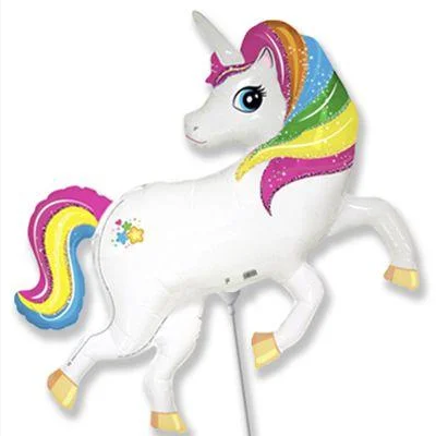 Фольгована міні-куля Єдиноріг райдужний (Flexmetal), фото 1