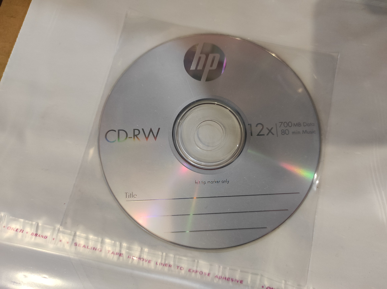 Диск CD-RW НР 700Mb 12x Cake 10 - фото 3 - id-p641925733