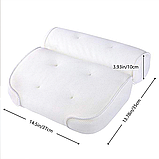 Подушка для ванни ортопедична спа на 6 присосків. Підголівник, фото 3
