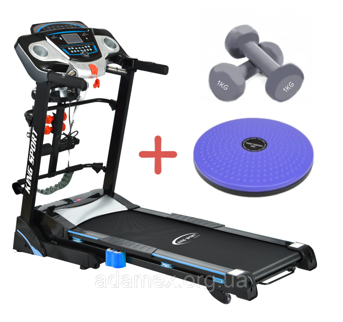 Бігова доріжка King sport USA T-450MS на 140 кг. з кутом нахилу та масажером+ подарунок