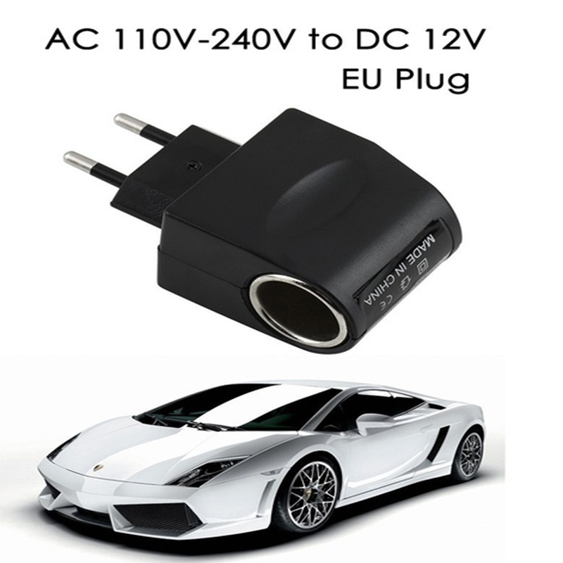 Адаптер перехідник перетворювач із 220 V на роз'єм авто прикурювача 12V